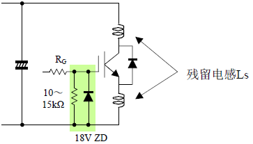 短路電流關斷時的C-E間過電壓